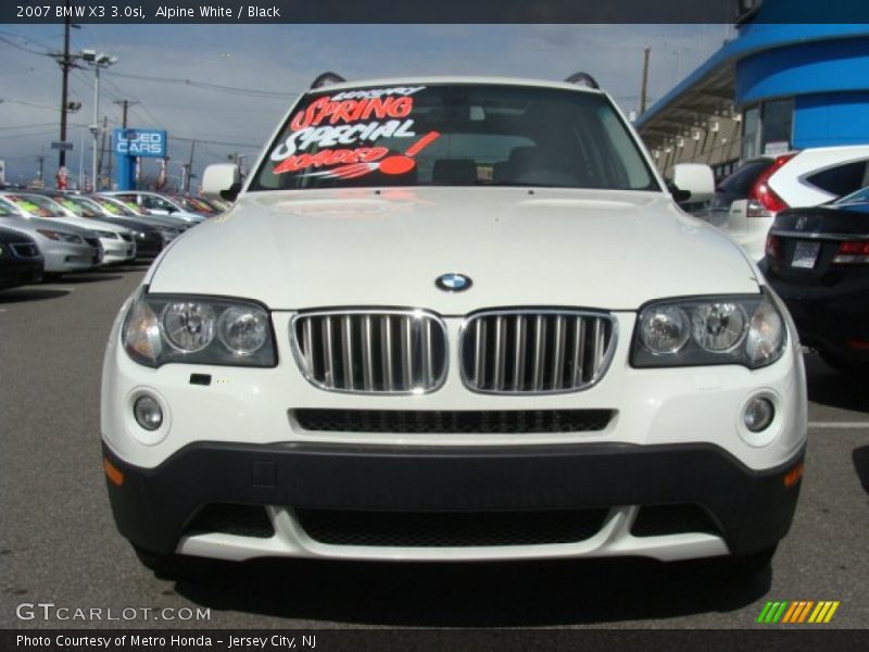 Alpine White / Black 2007 BMW X3 3.0si