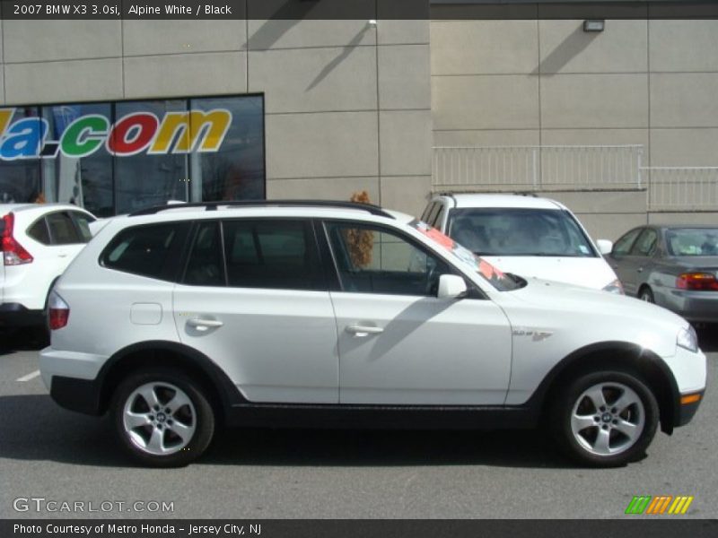 Alpine White / Black 2007 BMW X3 3.0si