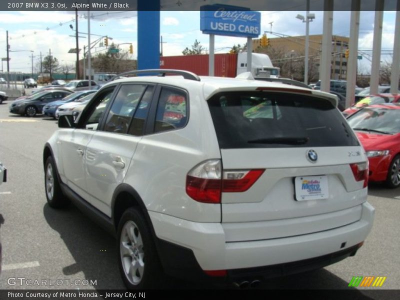 Alpine White / Black 2007 BMW X3 3.0si