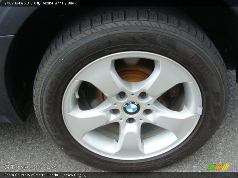 Alpine White / Black 2007 BMW X3 3.0si