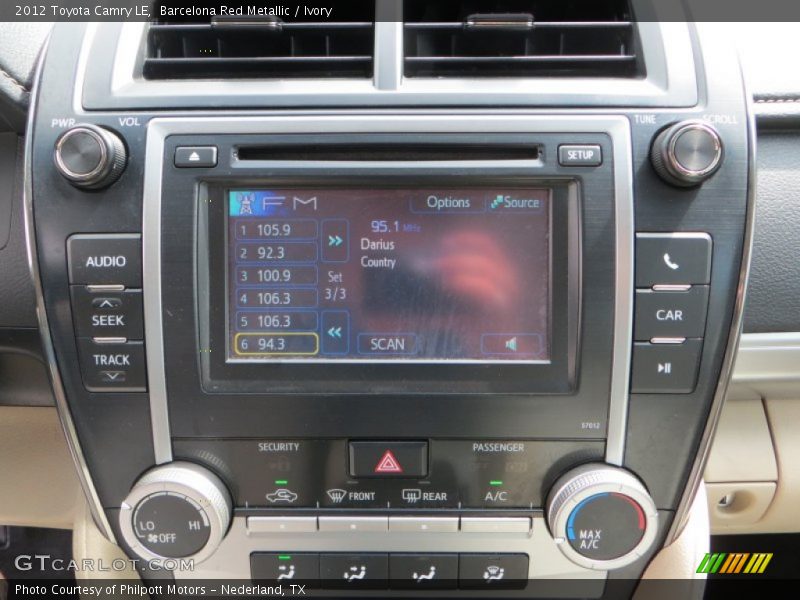 Barcelona Red Metallic / Ivory 2012 Toyota Camry LE