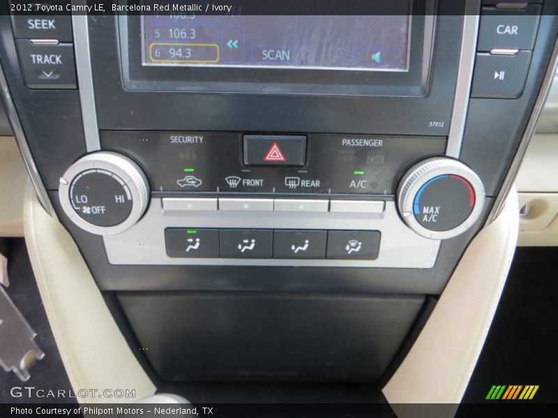 Barcelona Red Metallic / Ivory 2012 Toyota Camry LE