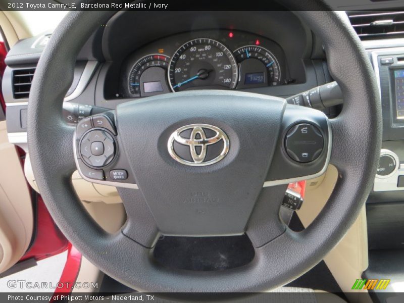 Barcelona Red Metallic / Ivory 2012 Toyota Camry LE