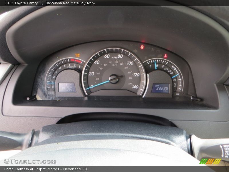 Barcelona Red Metallic / Ivory 2012 Toyota Camry LE