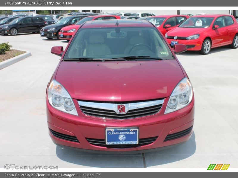 Berry Red / Tan 2007 Saturn Aura XE