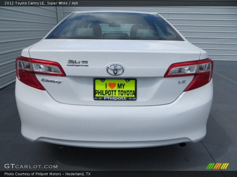 Super White / Ash 2012 Toyota Camry LE