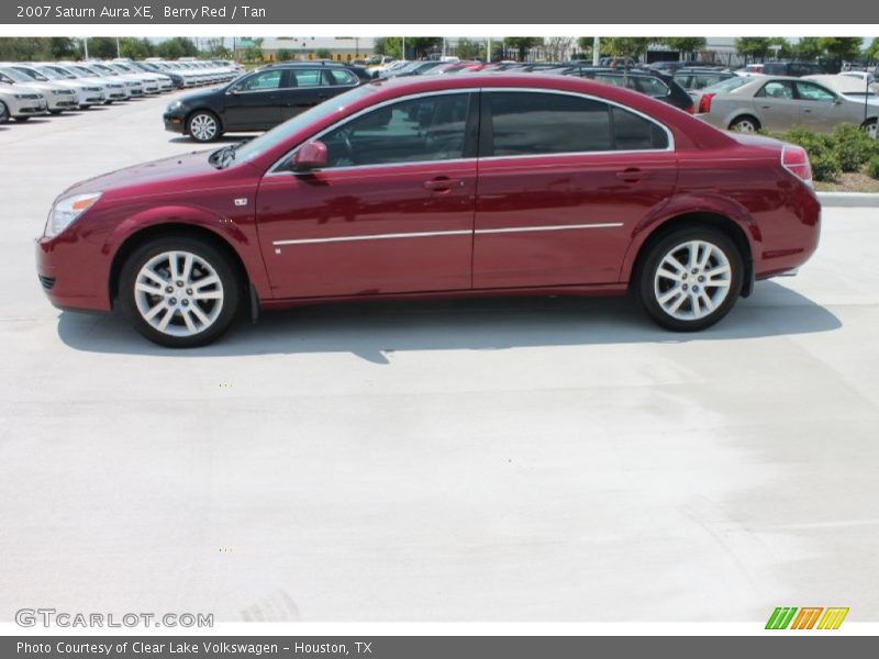 Berry Red / Tan 2007 Saturn Aura XE