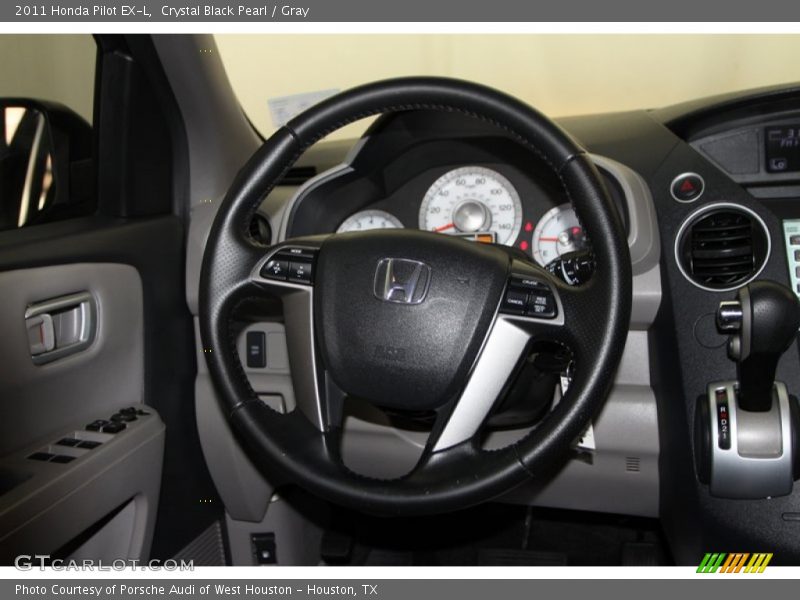 Crystal Black Pearl / Gray 2011 Honda Pilot EX-L