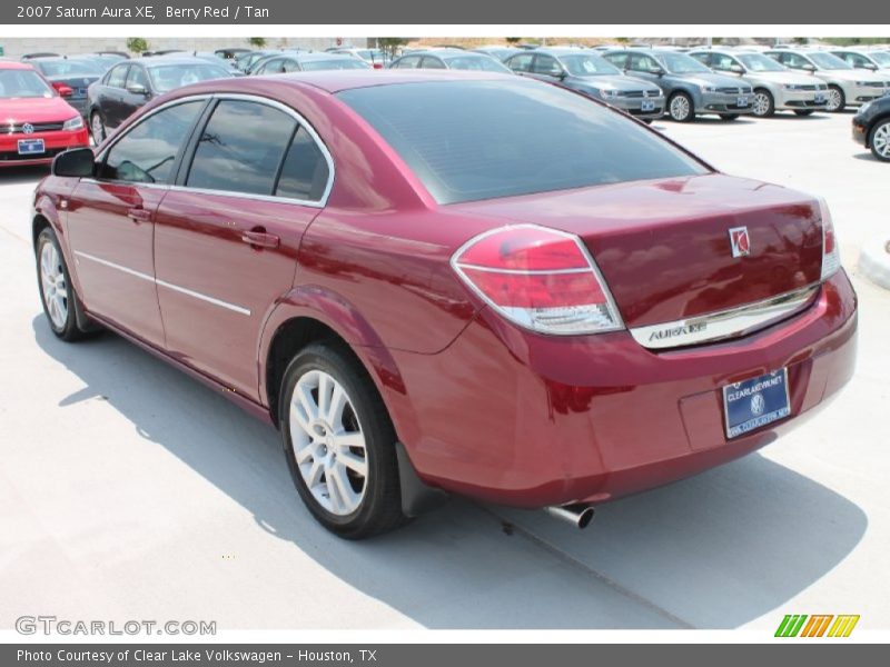 Berry Red / Tan 2007 Saturn Aura XE