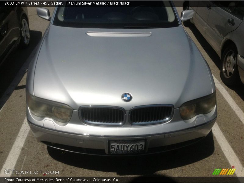 Titanium Silver Metallic / Black/Black 2003 BMW 7 Series 745Li Sedan