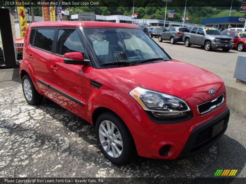 Molten Red / Black Soul Logo Cloth 2013 Kia Soul +