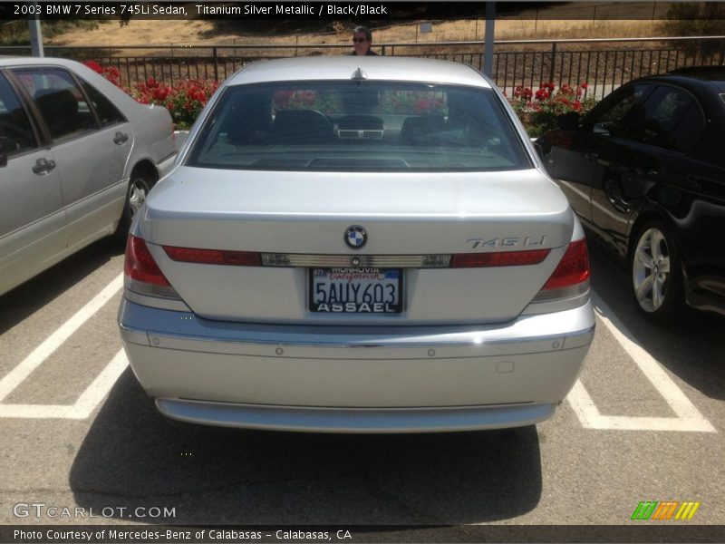 Titanium Silver Metallic / Black/Black 2003 BMW 7 Series 745Li Sedan