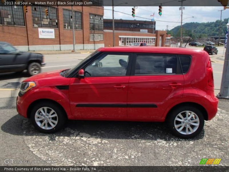 Molten Red / Black Soul Logo Cloth 2013 Kia Soul +