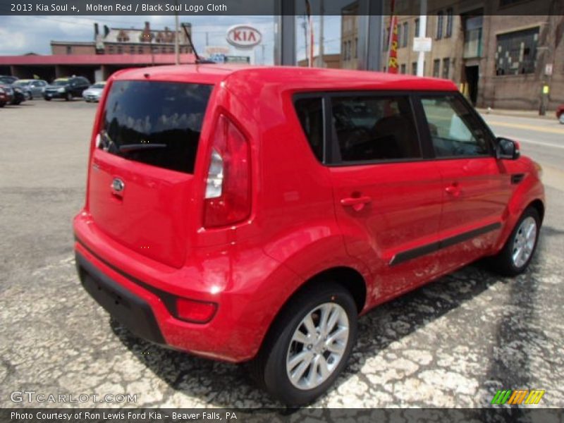 Molten Red / Black Soul Logo Cloth 2013 Kia Soul +