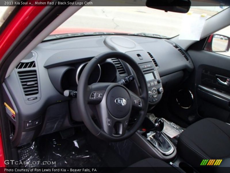 Molten Red / Black Soul Logo Cloth 2013 Kia Soul +