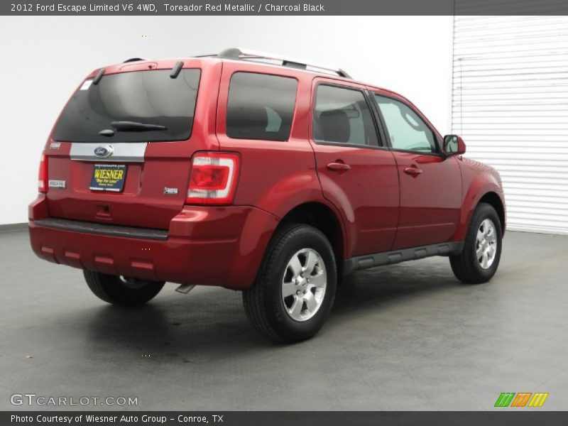Toreador Red Metallic / Charcoal Black 2012 Ford Escape Limited V6 4WD