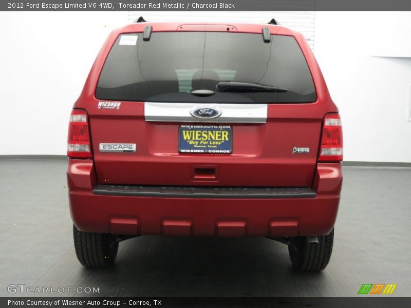 Toreador Red Metallic / Charcoal Black 2012 Ford Escape Limited V6 4WD