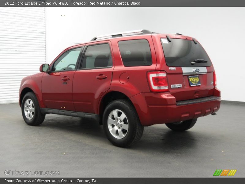 Toreador Red Metallic / Charcoal Black 2012 Ford Escape Limited V6 4WD