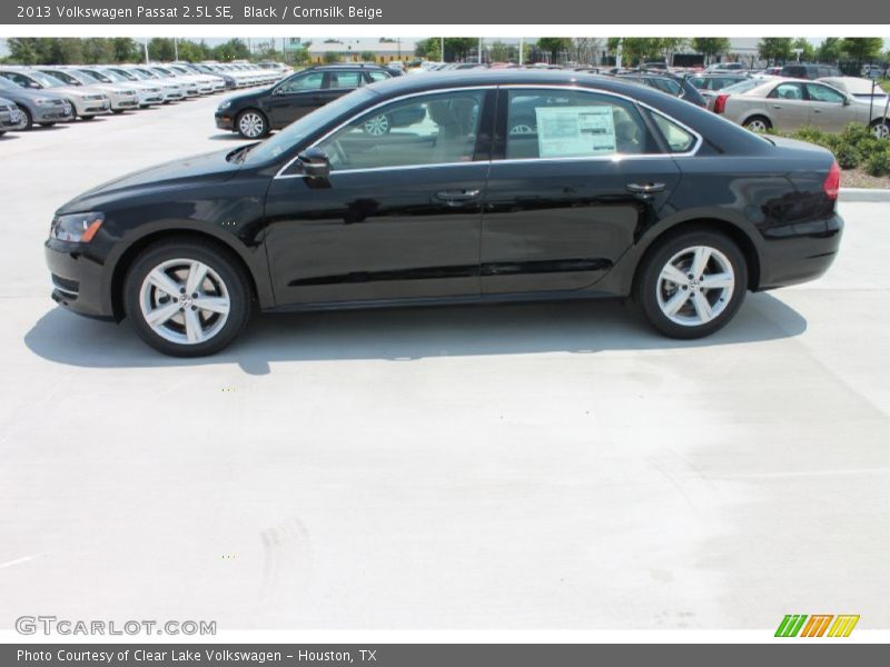 Black / Cornsilk Beige 2013 Volkswagen Passat 2.5L SE