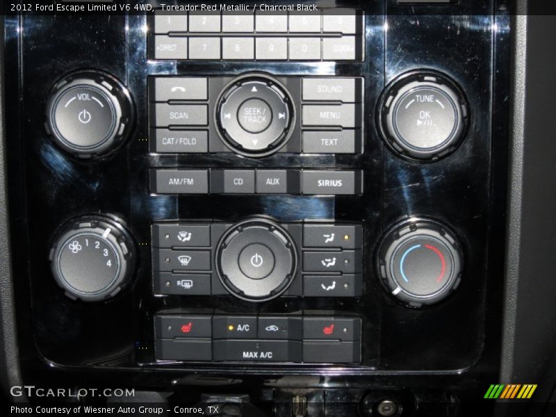 Controls of 2012 Escape Limited V6 4WD