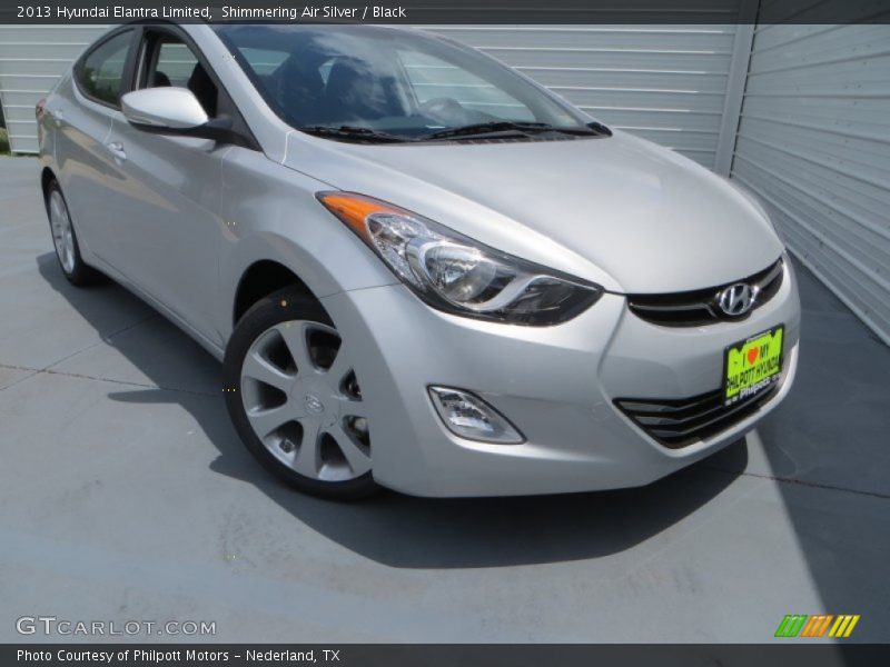 Shimmering Air Silver / Black 2013 Hyundai Elantra Limited