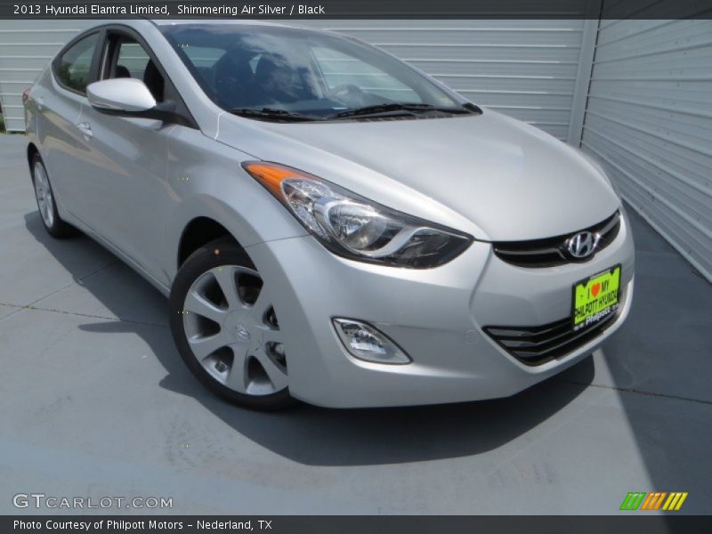 Shimmering Air Silver / Black 2013 Hyundai Elantra Limited