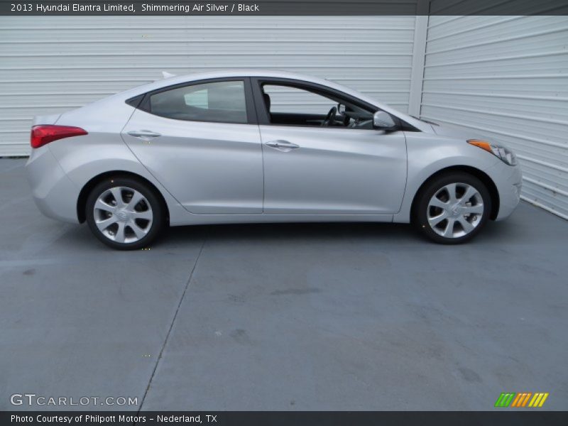 Shimmering Air Silver / Black 2013 Hyundai Elantra Limited