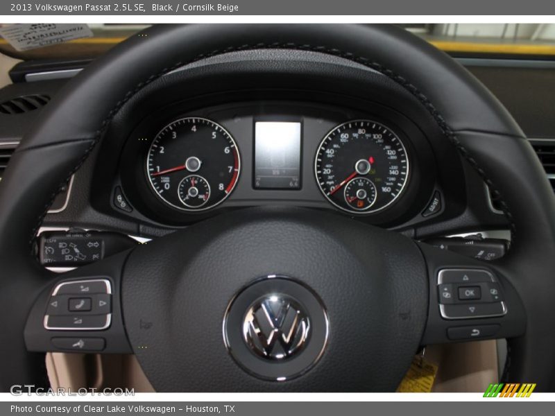 Black / Cornsilk Beige 2013 Volkswagen Passat 2.5L SE