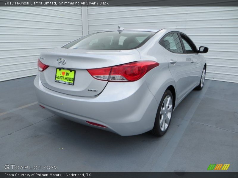 Shimmering Air Silver / Black 2013 Hyundai Elantra Limited