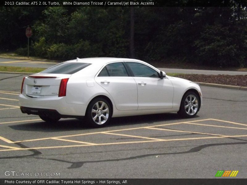 White Diamond Tricoat / Caramel/Jet Black Accents 2013 Cadillac ATS 2.0L Turbo