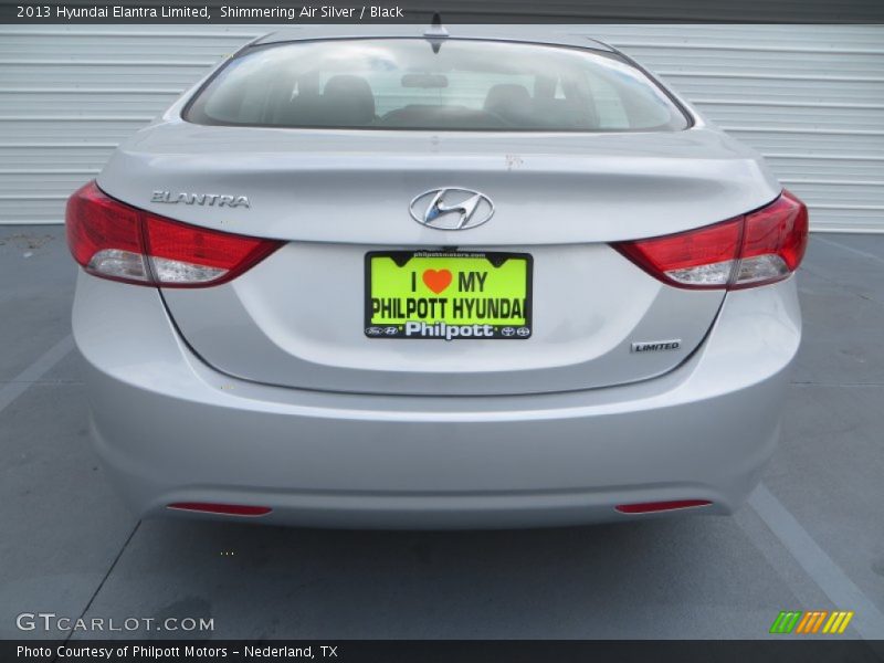 Shimmering Air Silver / Black 2013 Hyundai Elantra Limited