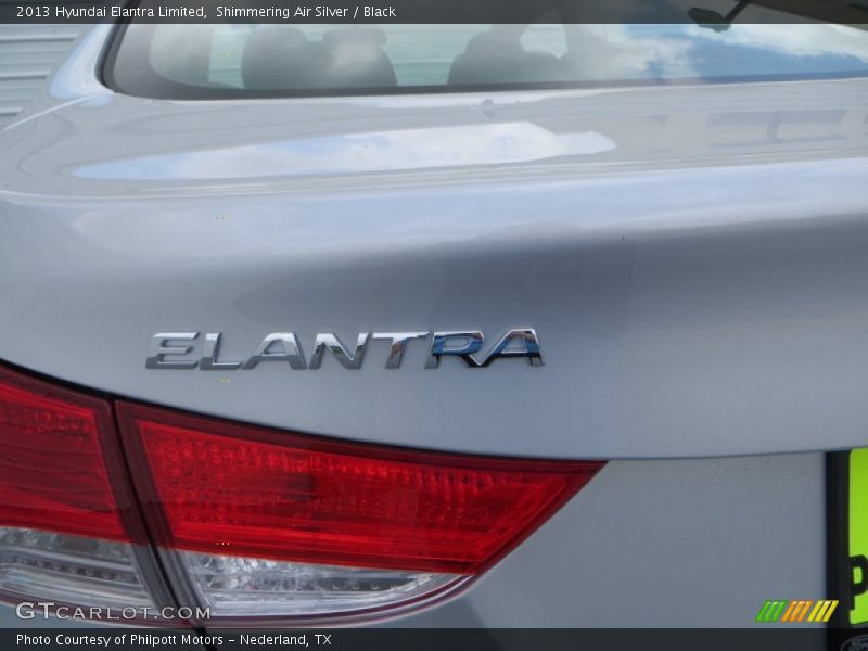 Shimmering Air Silver / Black 2013 Hyundai Elantra Limited