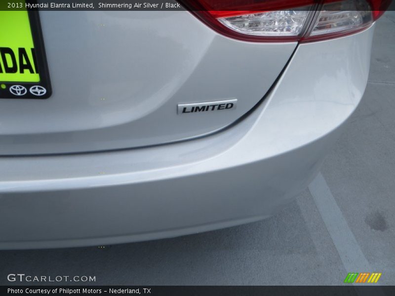 Shimmering Air Silver / Black 2013 Hyundai Elantra Limited