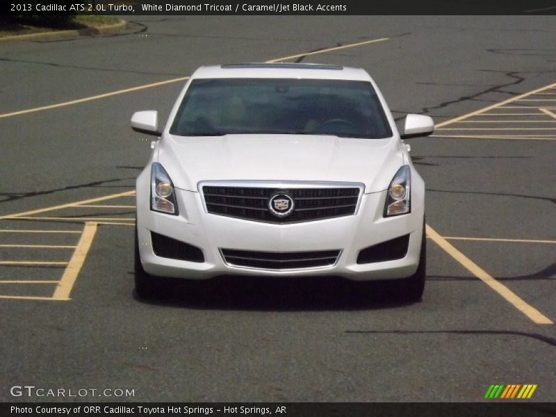 White Diamond Tricoat / Caramel/Jet Black Accents 2013 Cadillac ATS 2.0L Turbo