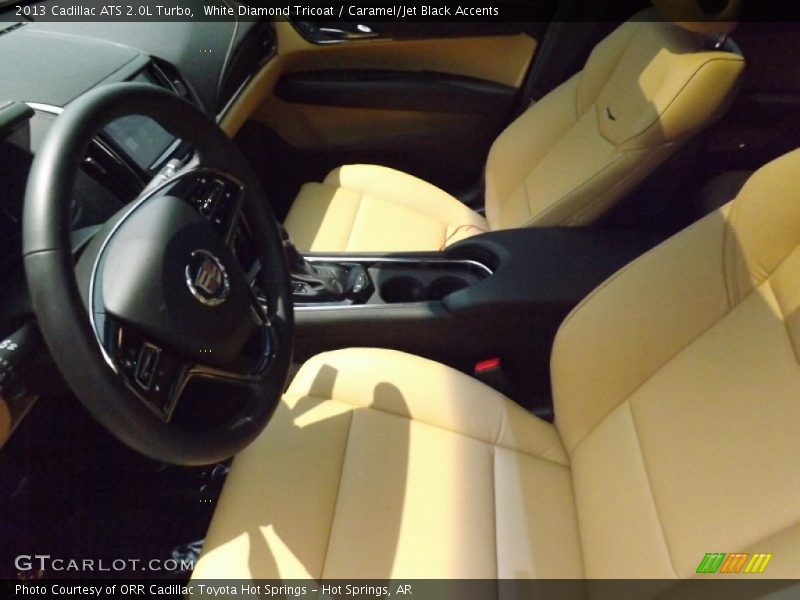 White Diamond Tricoat / Caramel/Jet Black Accents 2013 Cadillac ATS 2.0L Turbo