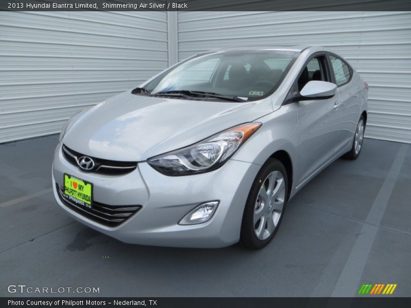 Shimmering Air Silver / Black 2013 Hyundai Elantra Limited