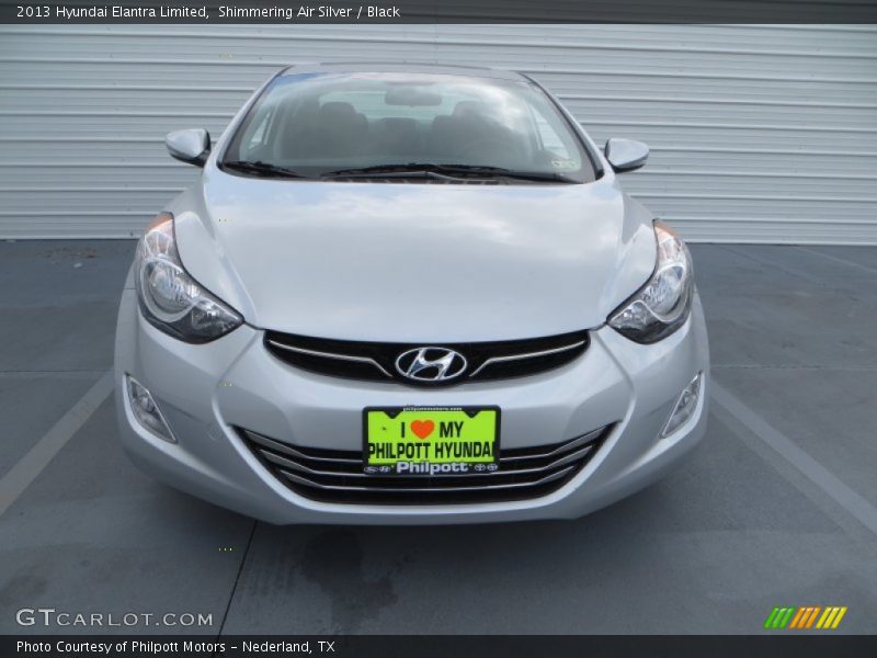 Shimmering Air Silver / Black 2013 Hyundai Elantra Limited