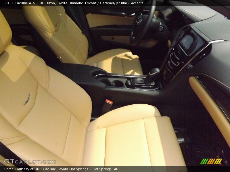 White Diamond Tricoat / Caramel/Jet Black Accents 2013 Cadillac ATS 2.0L Turbo