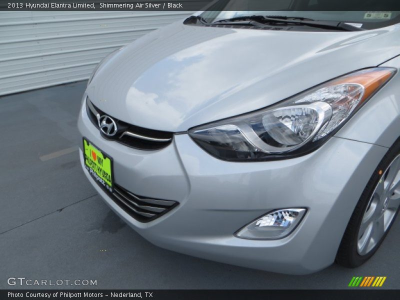 Shimmering Air Silver / Black 2013 Hyundai Elantra Limited