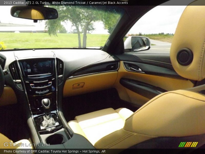 White Diamond Tricoat / Caramel/Jet Black Accents 2013 Cadillac ATS 2.0L Turbo
