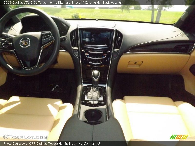 White Diamond Tricoat / Caramel/Jet Black Accents 2013 Cadillac ATS 2.0L Turbo