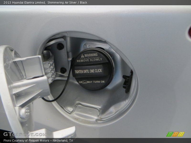 Shimmering Air Silver / Black 2013 Hyundai Elantra Limited
