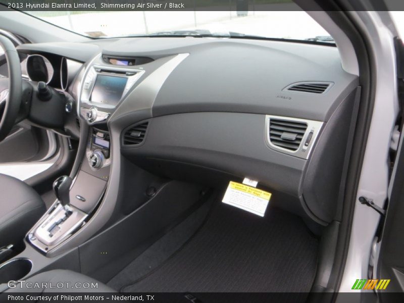 Shimmering Air Silver / Black 2013 Hyundai Elantra Limited