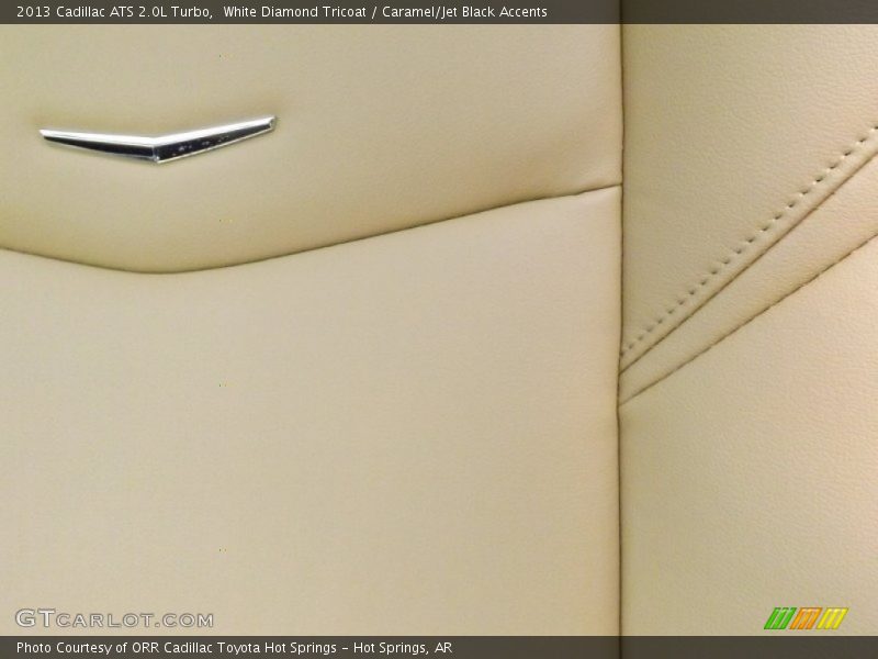 White Diamond Tricoat / Caramel/Jet Black Accents 2013 Cadillac ATS 2.0L Turbo