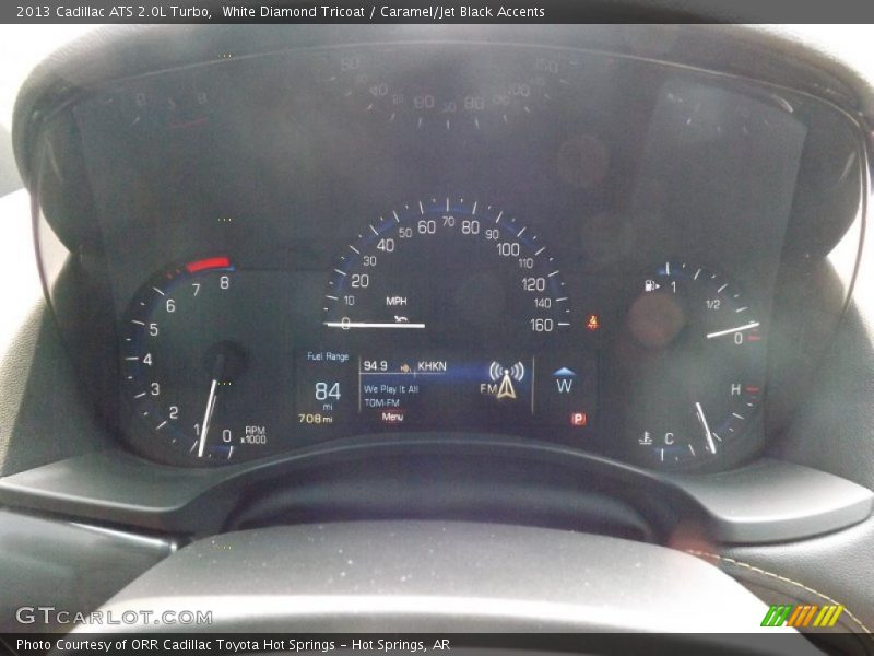 White Diamond Tricoat / Caramel/Jet Black Accents 2013 Cadillac ATS 2.0L Turbo