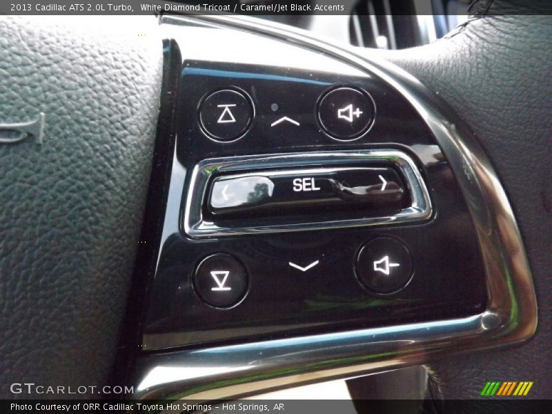 White Diamond Tricoat / Caramel/Jet Black Accents 2013 Cadillac ATS 2.0L Turbo