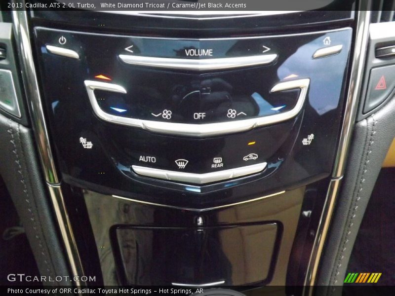 White Diamond Tricoat / Caramel/Jet Black Accents 2013 Cadillac ATS 2.0L Turbo