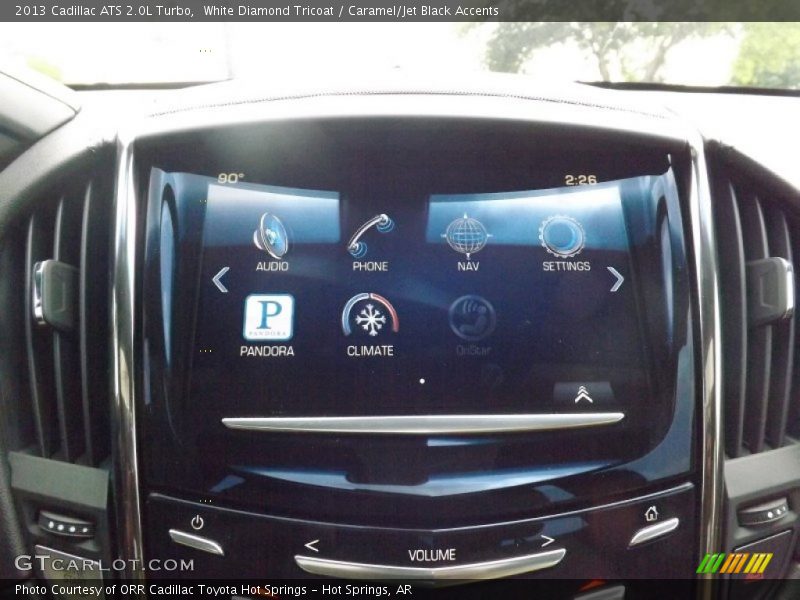 White Diamond Tricoat / Caramel/Jet Black Accents 2013 Cadillac ATS 2.0L Turbo