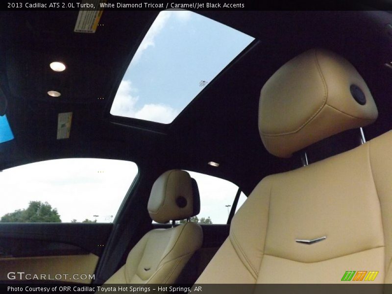 White Diamond Tricoat / Caramel/Jet Black Accents 2013 Cadillac ATS 2.0L Turbo