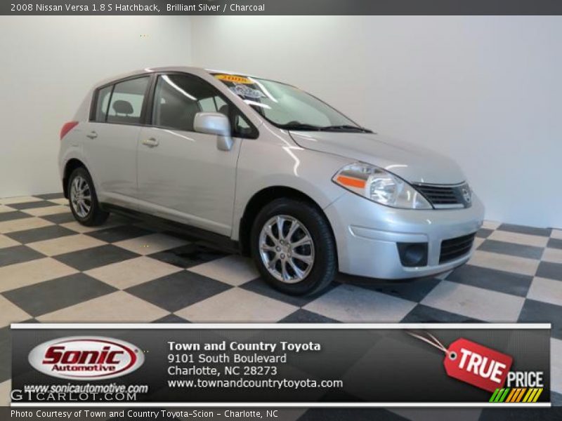 Brilliant Silver / Charcoal 2008 Nissan Versa 1.8 S Hatchback